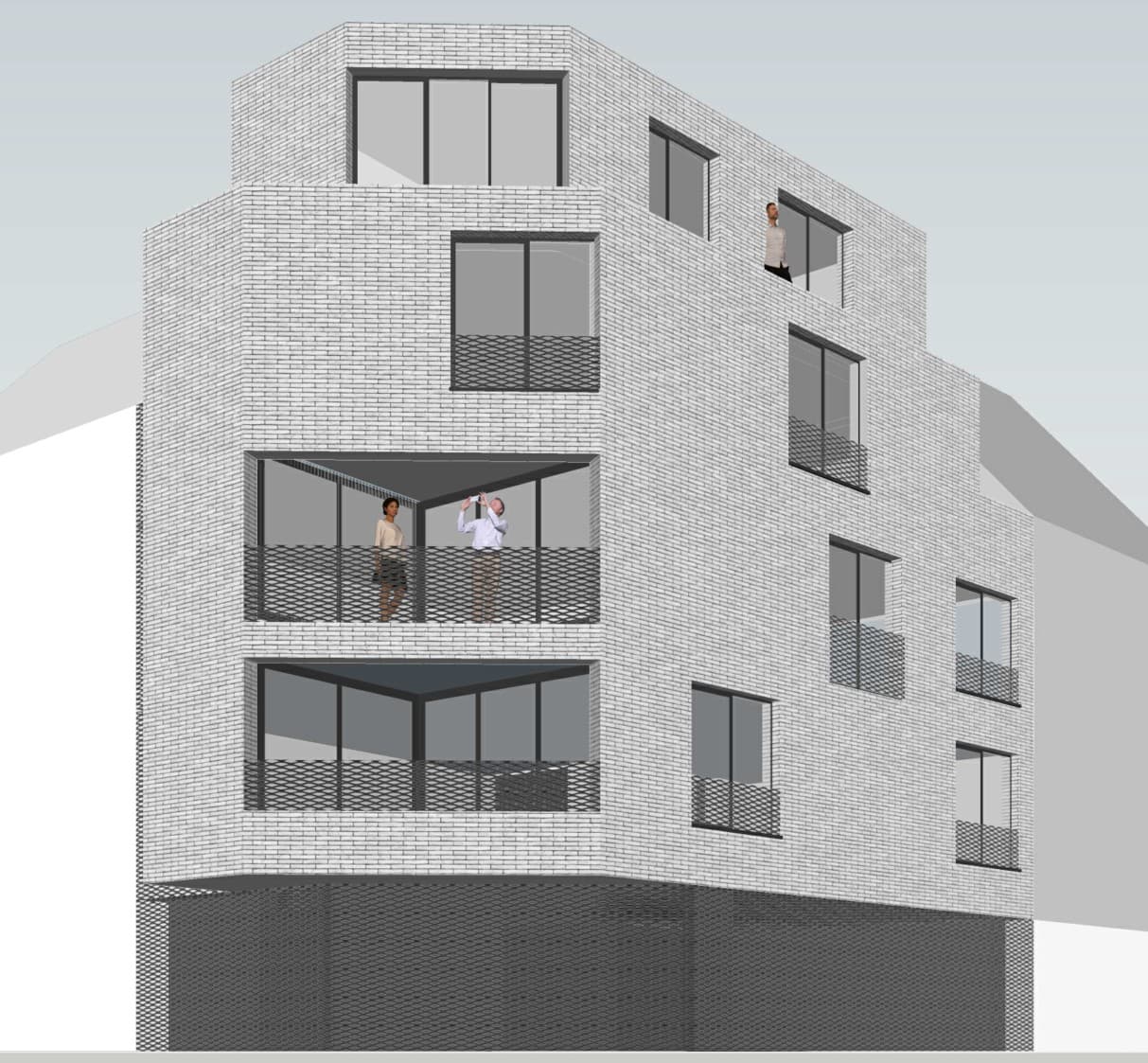 Construction d'un immeuble de logements REZ+4